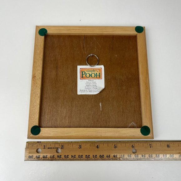 Vtg Winnie the Pooh Simply Pooh Always Sweeter w Little Hunny Tile w Wood Frame - Picture 5 of 9